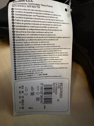 Zapatillas Salomon Talla 44 Wild Cross Negras