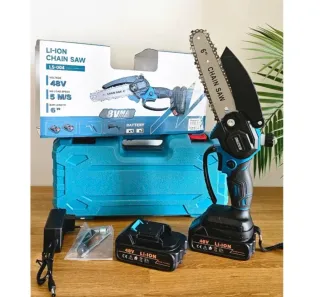 Motosega 6 pollici 48V Li-Ion con 2 Batterie