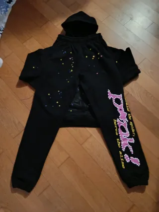 Felpa Sp5der Pink e pantalone