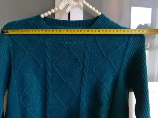 Jersey crop top verde azulado