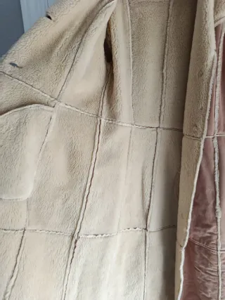 Abrigo largo de pelo sintético