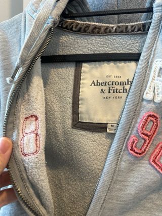 Sudadera Gris Abercrombie & Fitch Mujer Talla S