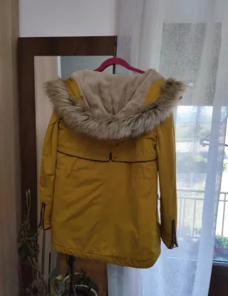 Abrigo Zara Amarillo Forro Polar