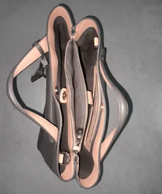 Bolso Zara Gris y marrón