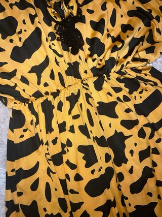 Vestido largo estampado animal print