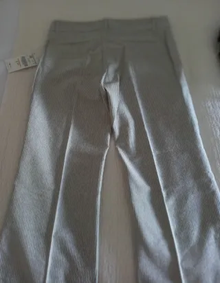 Pantalón Zara Rayas Grises Talla S