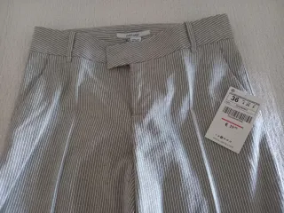 Pantalón Zara Rayas Grises Talla S