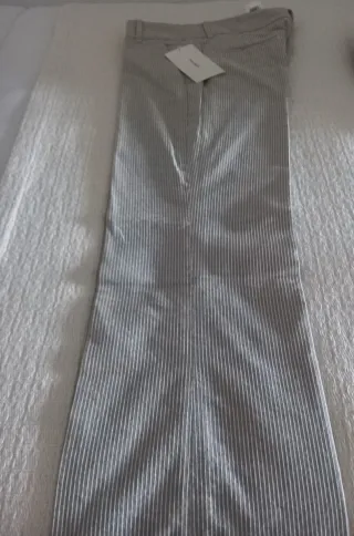 Pantalón Zara Rayas Grises Talla S