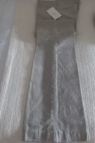 Pantalón Zara Rayas Grises Talla S