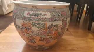 Jarrón macetero de porcelana china  marca Guangxu