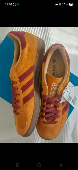 Adidas Gazelle Indoor Naranja y Burdeos