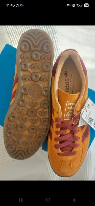 Adidas Gazelle Indoor Naranja y Burdeos