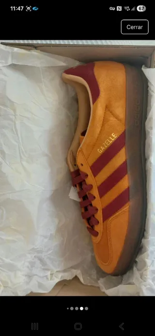 Adidas Gazelle Indoor Naranja y Burdeos