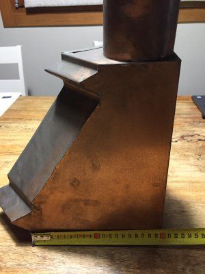 Vierteaguas de cobre nuevo