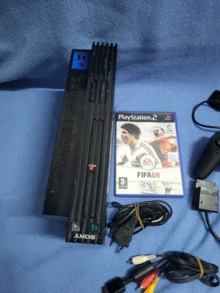 Playstation 2 PS2 Negra Completa + FIFA 09