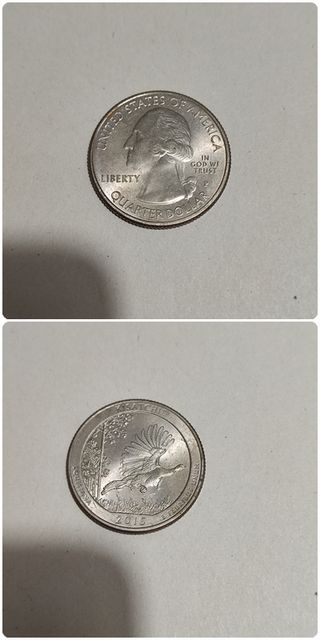 Moneda de 25 centavos de EE. UU. 2015