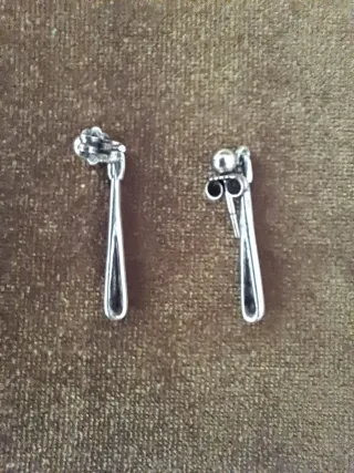 Pendientes de plata largos
