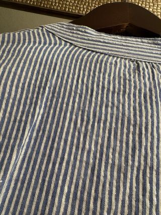 Camisa Zara Rayas Azul y Blanco