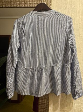 Camisa Zara Rayas Azul y Blanco