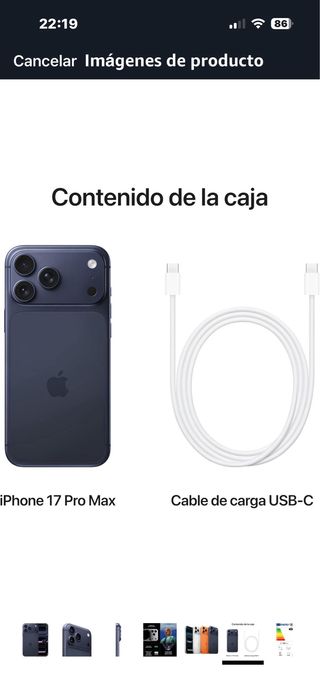 iPhone 17 Pro Max 256GB Azul Marino