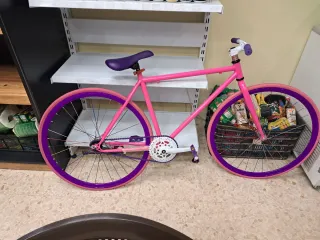 Bicicleta Fixie Rosa y Morada