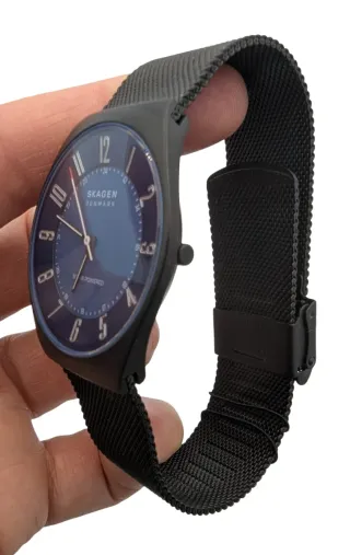 RELOJ SKAGEN GRENEN BLACK SOLAR HOMBRE ESTRENAR