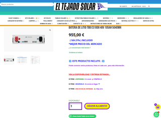 Batería Litio TBB ES100II 48V 105AH 5040WH