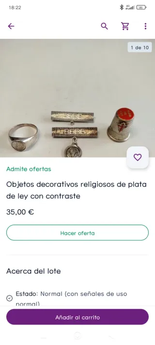 Varios objetos de plata 925 para coleccionistas