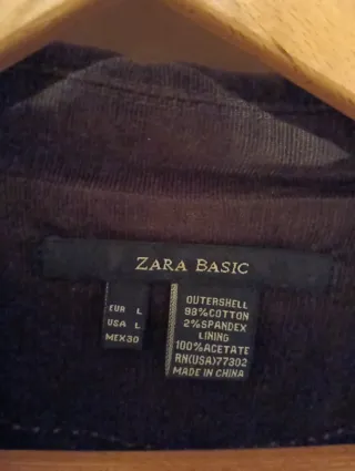 Americana pana marrón mujer Zara