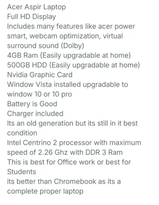 Portátil Acer Aspire 5738