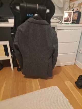 Chaqueta Americana Massimo Dutti Gris