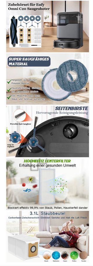 NUEVO! Accesorios Eufy Omni c20 Robot Aspirador