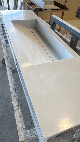 Encimera con lavabo integrado a medida