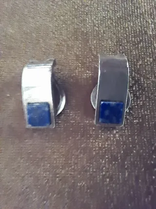 Pendientes de plata con piedra azul