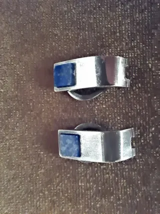 Pendientes de plata con piedra azul