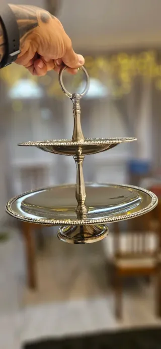 Frutero de acero inoxidable de 2 niveles