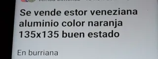 Storilla in alluminio arancione 135x135