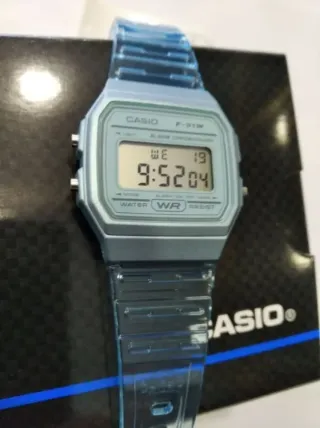 CASIO F-91W SKELETON AZUL (EDICION LIMITADA)