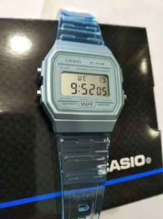 CASIO F-91W SKELETON AZUL (EDICION LIMITADA)