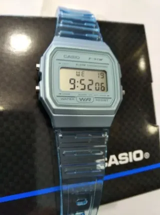 CASIO F-91W SKELETON AZUL (EDICION LIMITADA)