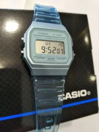 CASIO F-91W SKELETON AZUL (EDICION LIMITADA)