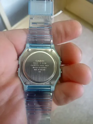 CASIO F-91W SKELETON AZUL (EDICION LIMITADA)