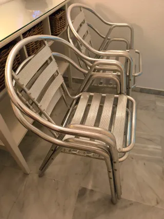 Sillas de aluminio apilables para jardín