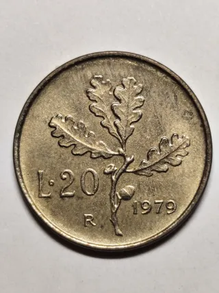 Moneta Italia repubblica 20 lire 1979 fdc