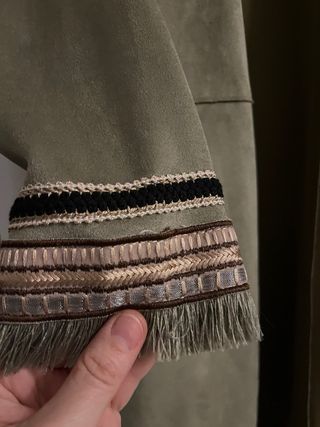 Chaqueta Zara efecto ante verde