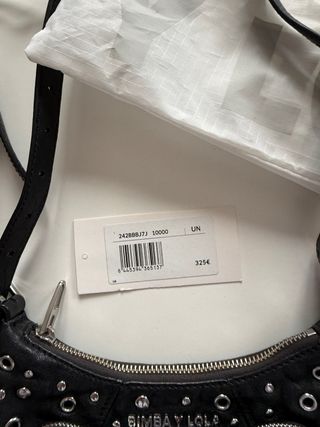 Bolso Bimba y Lola piel negro tachuelas