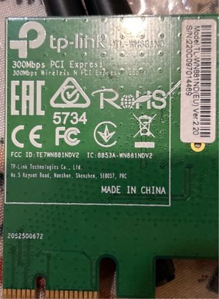 Scheda Wi-Fi TP-Link TL-WN881ND 300 Mbps PCIe