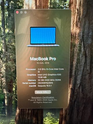 MacBook Pro i9 32GB 2018 512Gb ssd como nuevo