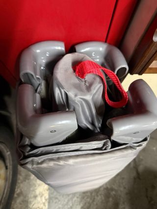 Cuna de viaje plegable gris