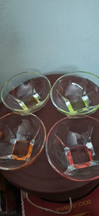 Coppette in vetro colorato - Set da 4